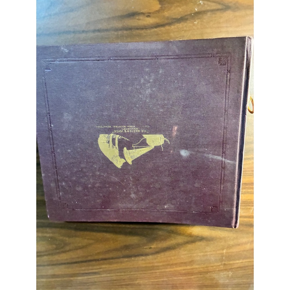 c1918 Victor Talking Machine Record Album Binder His Master's Voice Nipper Vtg G